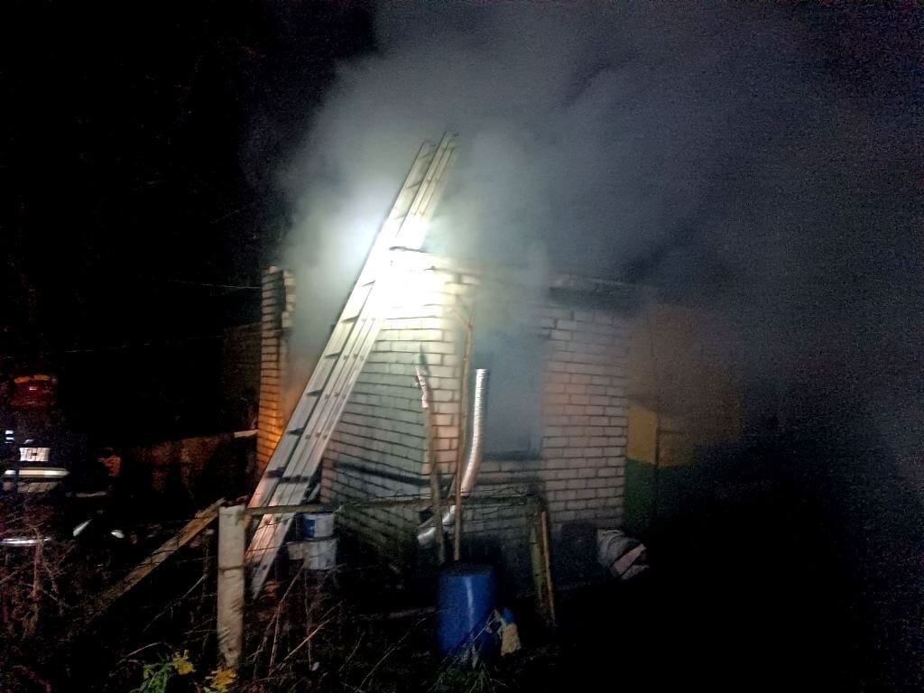 Пожар в Барановичах по ул. Притыцкого МЧС